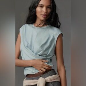 BAUM UND PFERDGARTEN Jasrah Top Blue Cotton Decorative Gems Size Small